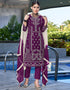 Traditional Function Wear Salwar Suit Collection Purple Heavy Georgette Pant Straight Front View